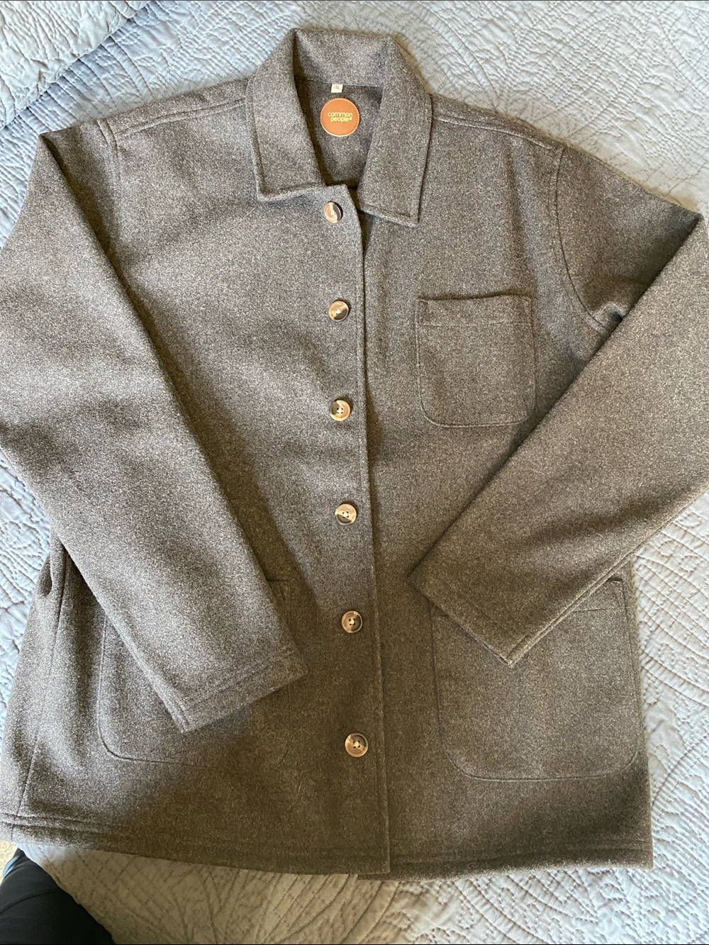 Men's Wool Pea Coat in Brown by Common People